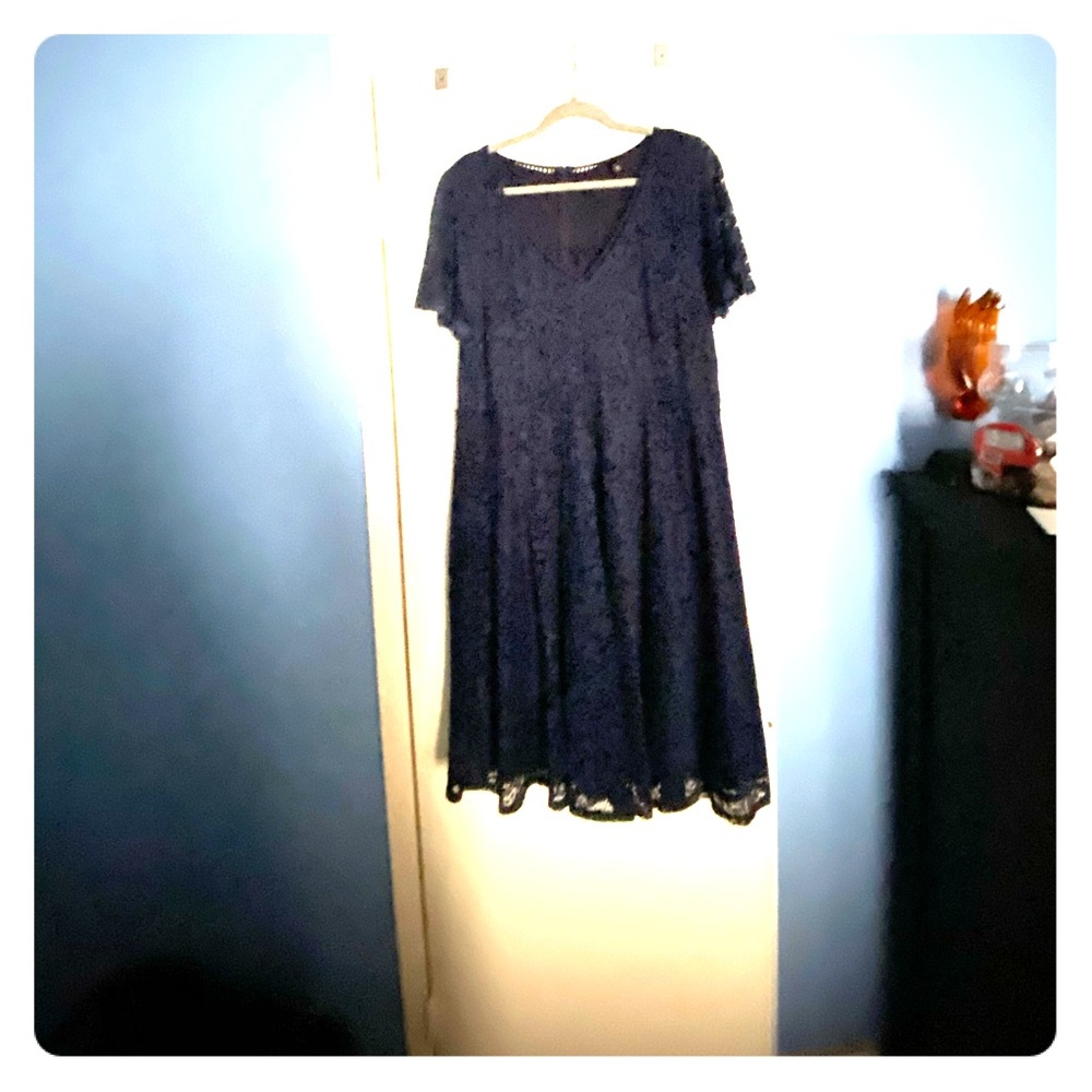 Navy blue lace dress